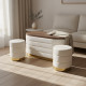 Storage Pouf Set - 3 Pcs